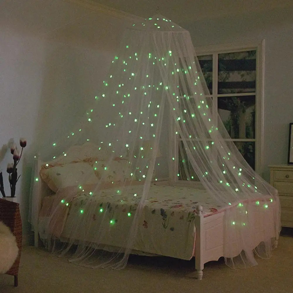 Bed Canopy Glowing Stars Lightweight Dreamy Mosquito Net Isolate Insects for All Cots Home Single Beds Double Beds