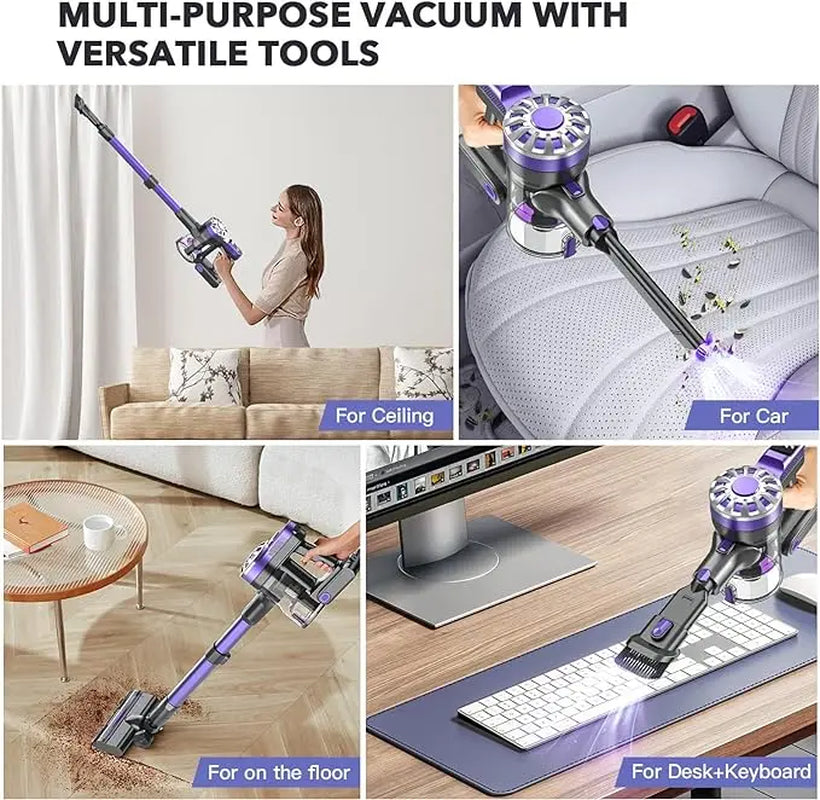 V07 100Kpa Wireless Handheld Vacuum Cleaners 180W Suction Power Cordless Stick Vaccum Cleaner for Pet Home 0.9L Dust Cup