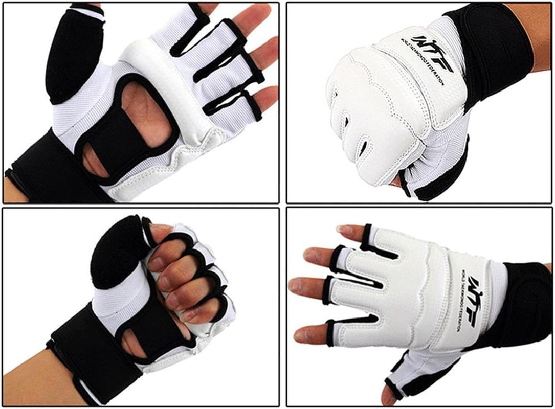 Half Finger Taekwondo Training Boxing Gloves, Taekwondo/Muay Thai Training/Punching Bag Gym Half Mitts Sparring Gloves