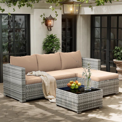 Aadrith 4 - Person Outdoor Seating Group with Cushions